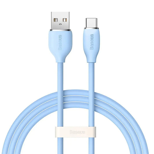 Data Cable Jelly Liquid Silica Gel (CAGD010003) - USB to Type-C, 100W, 1.2m - Blue Baseus