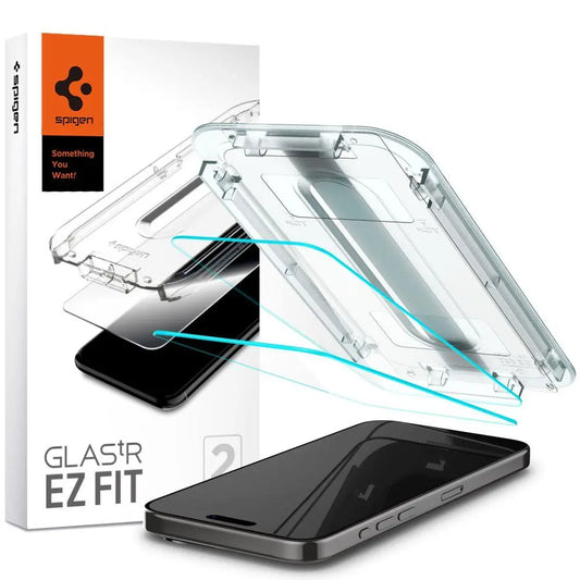 Spigen GLAS.TR "EZ FIT" 2-PACK IPHONE 15 PRO MAX CLEAR Spigen