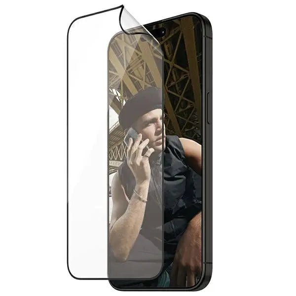 PanzerGlass Matrix Ultra-Wide-Fit Hybrid Glass til iPhone 15 Pro med Positioner PanzerGlass